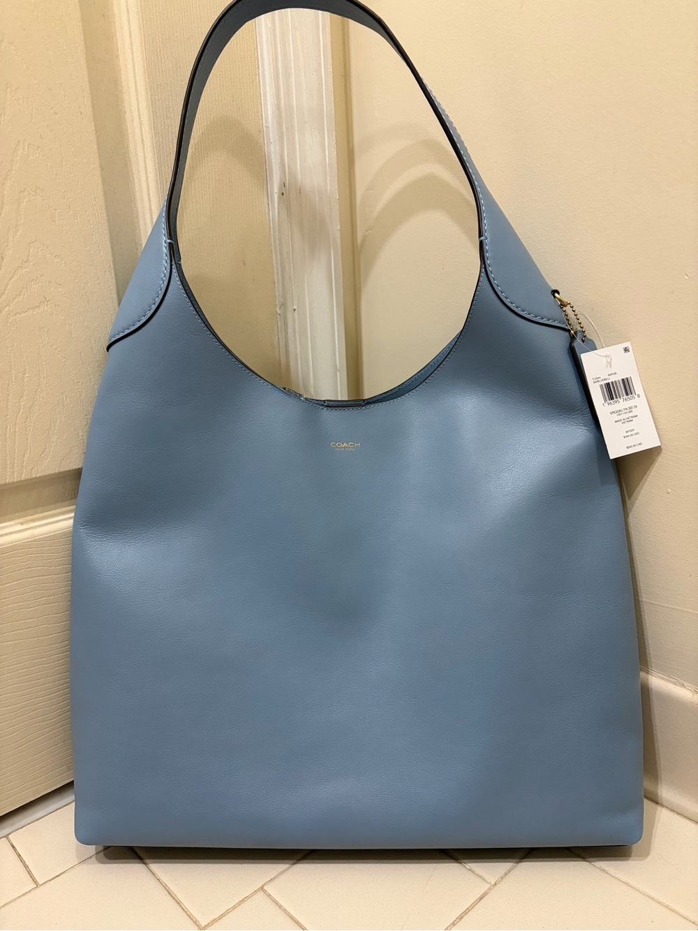 NWT Coach Brooklyn 39 Large Shoulder Bag in Bluebell